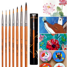 Load image into Gallery viewer, Artist Nylon Brush Set Wood Handle Watercolor Brush Beginner Professional Wall Painting Acrylic Paint Board Tools Art Supplies
