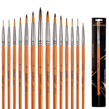 Load image into Gallery viewer, Artist Nylon Brush Set Wood Handle Watercolor Brush Beginner Professional Wall Painting Acrylic Paint Board Tools Art Supplies
