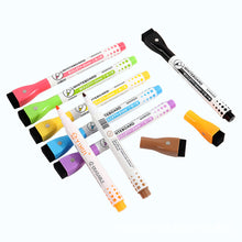 Load image into Gallery viewer, 1PC/8PCS Magnetic Whiteboard Markers Erasable Liquid Chalk Markers with Eraser Water-base Ink Quick Drying Office Supplies
