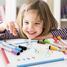 Load image into Gallery viewer, 1PC/8PCS Magnetic Whiteboard Markers Erasable Liquid Chalk Markers with Eraser Water-base Ink Quick Drying Office Supplies

