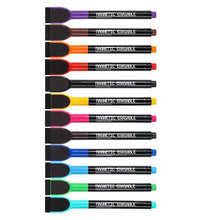 Load image into Gallery viewer, 1/6/12PCS Magnetic Whiteboard Markers Erasable Liquid Chalk Markers with Eraser Water-base Ink Quick Drying Office Supplies
