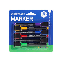Load image into Gallery viewer, 1/6/12PCS Magnetic Whiteboard Markers Erasable Liquid Chalk Markers with Eraser Water-base Ink Quick Drying Office Supplies
