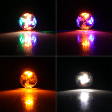 Load image into Gallery viewer, 2Pcs 12V Motorcycle Eagle Eye LED Light 20 LEDs RGB Multicolor &amp; Strobe Brake Warning Light Waterproof Mirror Mount Design

