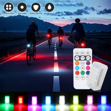 Load image into Gallery viewer, Remote Control Motorcycle RGB Warning Light Strobe &amp; Multicolor Flash for Navigation &amp; Riding Safety USB Rechargeable LED Light
