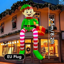 Load image into Gallery viewer, 4ft-8.2ft Christmas Inflatable Set Santa Snowman LED Air Blown Figure EU/US/UK/AU Waterproof Outdoor Garden Christmas Yard Holiday Decor
