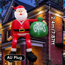 Load image into Gallery viewer, 4ft-8.2ft Christmas Inflatable Set Santa Snowman LED Air Blown Figure EU/US/UK/AU Waterproof Outdoor Garden Christmas Yard Holiday Decor
