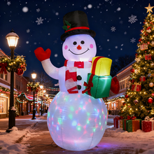 Load image into Gallery viewer, 1.5M Christmas Inflatable Set EU/US/UK/AU Santa Snowman LED Air Blown Figure Waterproof Outdoor Garden Christmas Yard Holiday Decor
