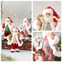Load image into Gallery viewer, Christmas Santa Figurine Statue Holiday Ornament Plush Christmas Atmosphere Hang Figurine Party Centerpiece Family Decor Idea Festive Accessory

