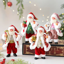 Load image into Gallery viewer, Christmas Santa Figurine Statue Holiday Ornament Plush Christmas Atmosphere Hang Figurine Party Centerpiece Family Decor Idea Festive Accessory
