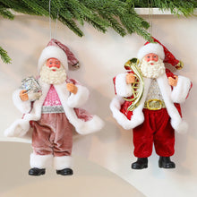 Load image into Gallery viewer, Christmas Santa Figurine Statue Holiday Ornament Plush Christmas Atmosphere Hang Figurine Party Centerpiece Family Decor Idea Festive Accessory
