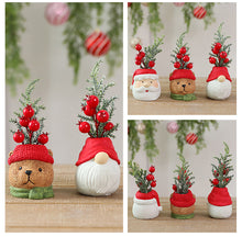 Load image into Gallery viewer, Christmas Gnome Santa Snowman Figure Resin Christmas Ornament Tabletop Decoration For Christmas Collector Holiday Ornament Gift
