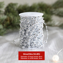 Load image into Gallery viewer, Christmas Garland Chain Beads 10-meter Bead String Lightweight &amp; Flexible Christmas Tree Shop Window Display Home Holiday Decor

