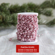 Load image into Gallery viewer, Christmas Garland Chain Beads 10-meter Bead String Lightweight &amp; Flexible Christmas Tree Shop Window Display Home Holiday Decor
