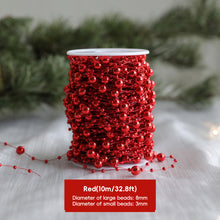 Load image into Gallery viewer, Christmas Garland Chain Beads 10-meter Bead String Lightweight &amp; Flexible Christmas Tree Shop Window Display Home Holiday Decor
