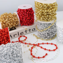 Load image into Gallery viewer, Christmas Garland Chain Beads 10-meter Bead String Lightweight &amp; Flexible Christmas Tree Shop Window Display Home Holiday Decor
