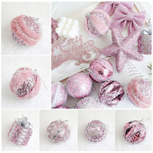 Load image into Gallery viewer, Pink Christmas Tree Decor Elegance Sparkly &amp; Plush Creativity Foam Christmas Ball Luxury Xmas Hanging Decoration Door Hanging Ornament
