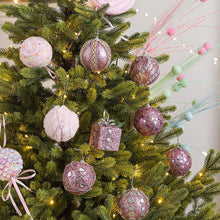 Load image into Gallery viewer, Pink Christmas Tree Decor Elegance Sparkly &amp; Plush Creativity Foam Christmas Ball Luxury Xmas Hanging Decoration Door Hanging Ornament
