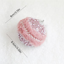 Load image into Gallery viewer, Pink Christmas Tree Decor Elegance Sparkly &amp; Plush Creativity Foam Christmas Ball Luxury Xmas Hanging Decoration Door Hanging Ornament
