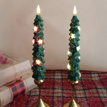 Load image into Gallery viewer, Simulation Christmas Tree Electronic Candle Artificial Flameless Remote Control Christmas Home Tabletop Centerpiece Ambient Lighting Decor
