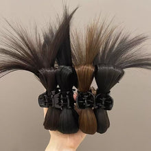 Load image into Gallery viewer, Synthetic Women Half-tie Hair Claw Lazy Head Clip Wig Catch Clip High Ponytail Hair Claw Clip on Ponytail Extensions for Women
