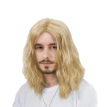 Load image into Gallery viewer, Wig Men's Shoulder-length Curly Hair Handsome Corn Hot Fashion Synthetic Fiber High Temperature Silk Wig Full Head Cover
