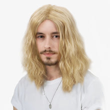 Load image into Gallery viewer, Wig Men's Shoulder-length Curly Hair Handsome Corn Hot Fashion Synthetic Fiber High Temperature Silk Wig Full Head Cover
