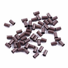 Load image into Gallery viewer, 3.5mm 1000pcs Long Euro Lock Flared Flaring Micro Copper Tube Rings Beads Links Human Hair Extensions Tools
