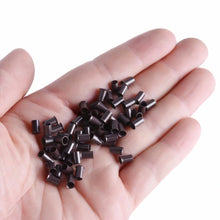 Load image into Gallery viewer, 3.5mm 1000pcs Long Euro Lock Flared Flaring Micro Copper Tube Rings Beads Links Human Hair Extensions Tools
