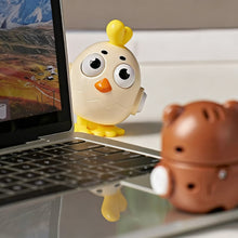 Load image into Gallery viewer, Cute Press Toy Bunny Chick Teddy Bear Little Lion Sound Effect Keychain Cartoon Doll Set Up Desktop Decompression Doll
