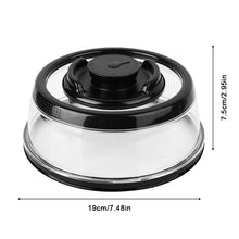 Load image into Gallery viewer, Vacuum Seal Plate Cover Reusable Lightweight Silicone Plastic Press Type Vacuum Airtight Food Lid for Food Fruits Snacks Preservation
