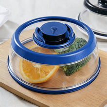 Load image into Gallery viewer, Vacuum Seal Plate Cover Reusable Lightweight Silicone Plastic Press Type Vacuum Airtight Food Lid for Food Fruits Snacks Preservation
