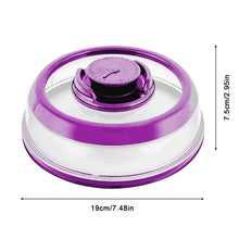 Load image into Gallery viewer, Vacuum Seal Plate Cover Reusable Lightweight Silicone Plastic Press Type Vacuum Airtight Food Lid for Food Fruits Snacks Preservation
