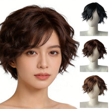 Load image into Gallery viewer, Black Short Wig Synthetic High Temperature Wig Men's Wigs for Cosplay Anime Party Daily Wig Realistic Natural Wig Cover Hair
