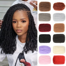 Load image into Gallery viewer, Remy Hair Afro Kinky Curly Hair Strand Braid for African Style Natural Color Synthetic Crochet Hair Extensions Men Women Dirty Braid Hair Clump
