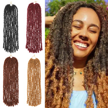 Load image into Gallery viewer, 24Inch Synthetic Butterfly Crochet Hook Wig Hair Distressed Crochet Braids Messy Faux Braiding Women Hair Extensions
