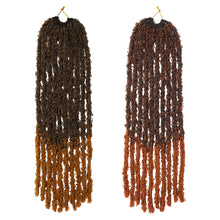 Load image into Gallery viewer, 24Inch Synthetic Butterfly Crochet Hook Wig Hair Distressed Crochet Braids Messy Faux Braiding Women Hair Extensions
