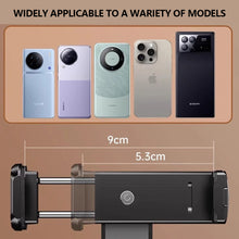 Load image into Gallery viewer, Portable Aluminum Alloy Phone Stand Foldable Rotatable &amp; Telescopic Adjustable Clip Holder Compact Storage for Desk,Car, Outdoor Use,Travel
