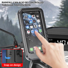 Load image into Gallery viewer, Motorcycle Waterproof All-Enclosed Touch Screen Phone Mount For Electric Bike &amp; Bicycle GPS Navigation Shockproof Vibration Holder with Adjustable Grip
