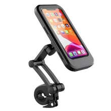 Load image into Gallery viewer, Motorcycle Waterproof All-Enclosed Touch Screen Phone Mount For Electric Bike &amp; Bicycle GPS Navigation Shockproof Vibration Holder with Adjustable Grip
