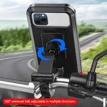 Load image into Gallery viewer, Motorcycle Waterproof All-Enclosed Touch Screen Phone Mount For Electric Bike &amp; Bicycle GPS Navigation Shockproof Vibration Holder with Adjustable Grip
