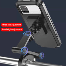 Load image into Gallery viewer, Motorcycle Waterproof All-Enclosed Touch Screen Phone Mount For Electric Bike &amp; Bicycle GPS Navigation Shockproof Vibration Holder with Adjustable Grip
