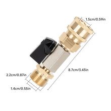 Load image into Gallery viewer, Stainless Steel High Pressure Washer Ball Valve 3/8" Male &amp; Female On/Off Water Flow Control with 1/4" Quick Connector For Water Hose &amp; Air Line
