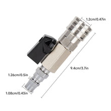 Load image into Gallery viewer, Stainless Steel High Pressure Washer Ball Valve 3/8" Male &amp; Female On/Off Water Flow Control with 1/4" Quick Connector For Water Hose &amp; Air Line
