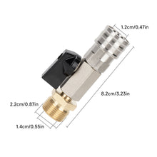 Load image into Gallery viewer, Stainless Steel High Pressure Washer Ball Valve 3/8" Male &amp; Female On/Off Water Flow Control with 1/4" Quick Connector For Water Hose &amp; Air Line

