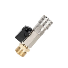 Load image into Gallery viewer, Stainless Steel High Pressure Washer Ball Valve 3/8" Male &amp; Female On/Off Water Flow Control with 1/4" Quick Connector For Water Hose &amp; Air Line
