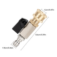 Load image into Gallery viewer, Stainless Steel High Pressure Washer Ball Valve 3/8" Male &amp; Female On/Off Water Flow Control with 1/4" Quick Connector For Water Hose &amp; Air Line

