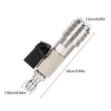 Load image into Gallery viewer, Stainless Steel High Pressure Washer Ball Valve 3/8" Male &amp; Female On/Off Water Flow Control with 1/4" Quick Connector For Water Hose &amp; Air Line
