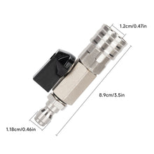 Load image into Gallery viewer, Stainless Steel High Pressure Washer Ball Valve 3/8" Male &amp; Female On/Off Water Flow Control with 1/4" Quick Connector For Water Hose &amp; Air Line
