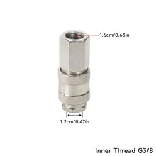 Load image into Gallery viewer, European Style 3-in-1 Self-Locking Quick Connector For Pneumatic Tools &amp; Air Lines G1/4 G1/2 G3/8 Thread Durable Industrial &amp; DIY Accessory
