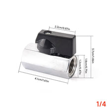 Load image into Gallery viewer, Miniature Brass Ball Valve with Internal/External Threads Chrome Plated Polished for Water Purifiers &amp; Pneumatic Systems Flow Control Valve for Water Venting
